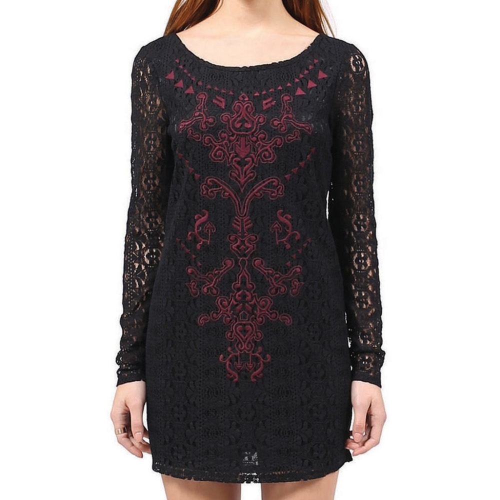 NWOT Gentle Fawn Lace Mini Dress Embroidered Medium